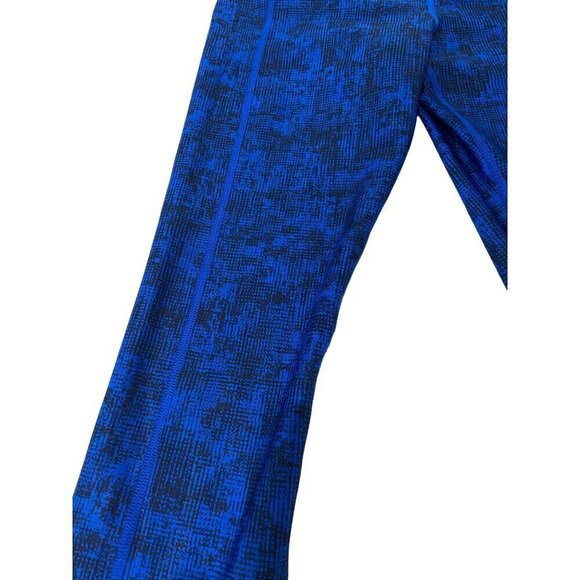 Under Armour Women's HeatGear Compression Leggings Size Small Blue & Black - Picture 3 of 4